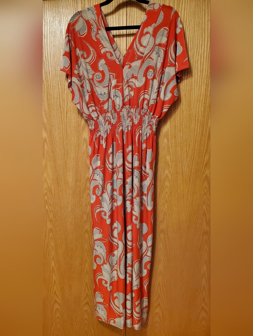 NWT Women’s Paisley Maxi Dress with Smocked Waist